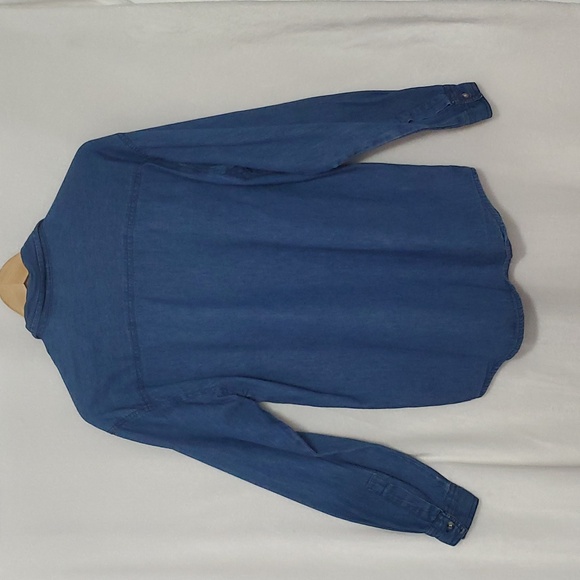 Vintage Cherokee Button Down Embroidery Denim Shirt Size Medium - Picture 7 of 7